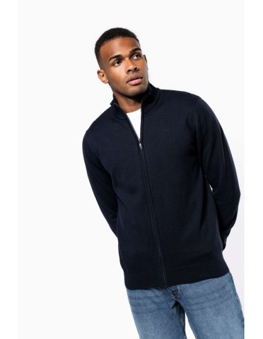 K-KA961-MEN'S FULL ZIP CARDIGAN